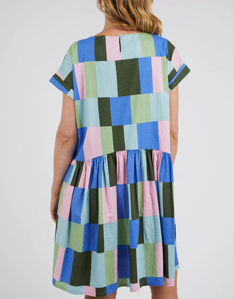 ELM Odyssey Dress - Blue/Green Print