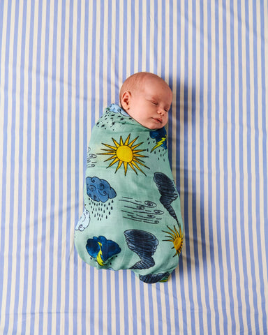 KIP & CO Bamboo Weather Report Swaddle