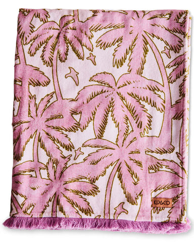 KIP & CO Balmy Palmy Printed Terry Bath Towel