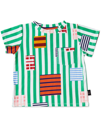 KIP & CO Stripe On Stripe Organic Cotton T-Shirt