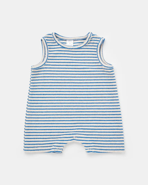 WALNUT Brodie Romper - Cobalt Stripe