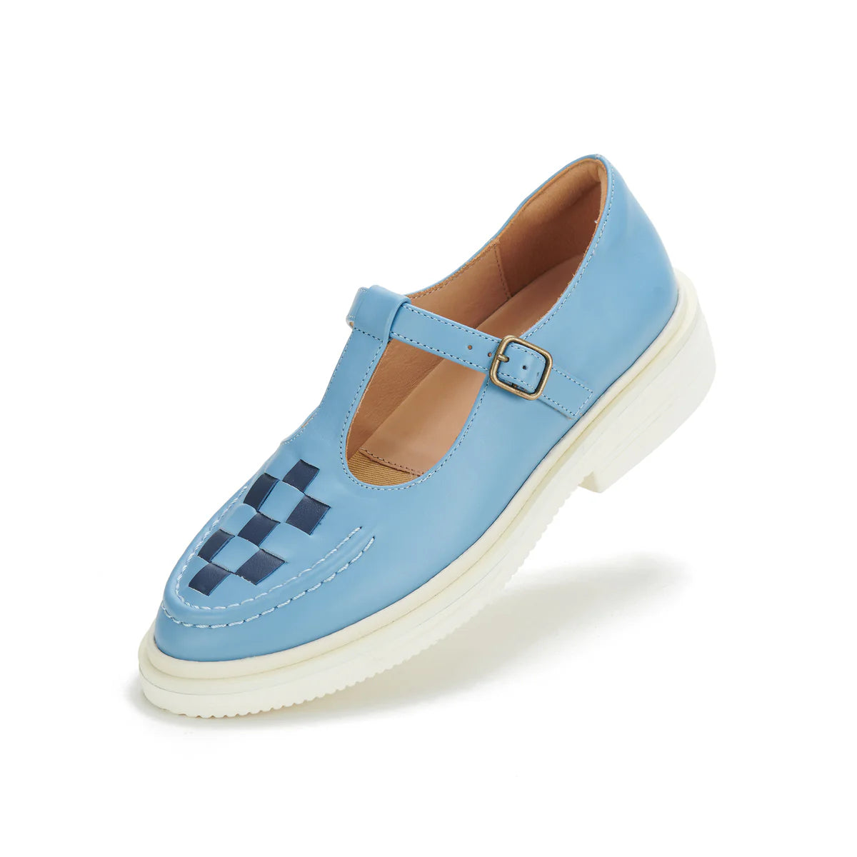 ROLLIE T-Bar Loafer Rise Steel Blue