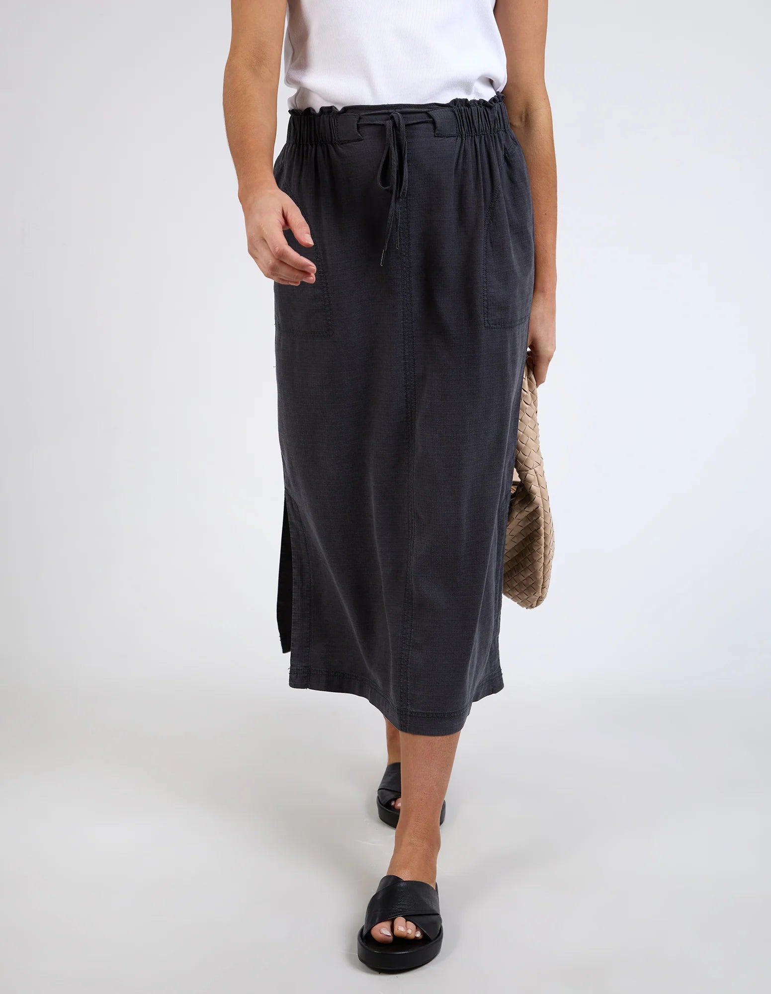 ELM Mila Utility Skirt - Washed Black