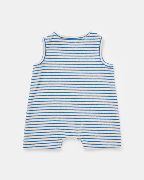 WALNUT Brodie Romper - Cobalt Stripe