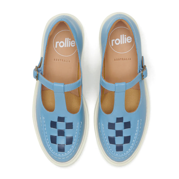 ROLLIE T-Bar Loafer Rise Steel Blue