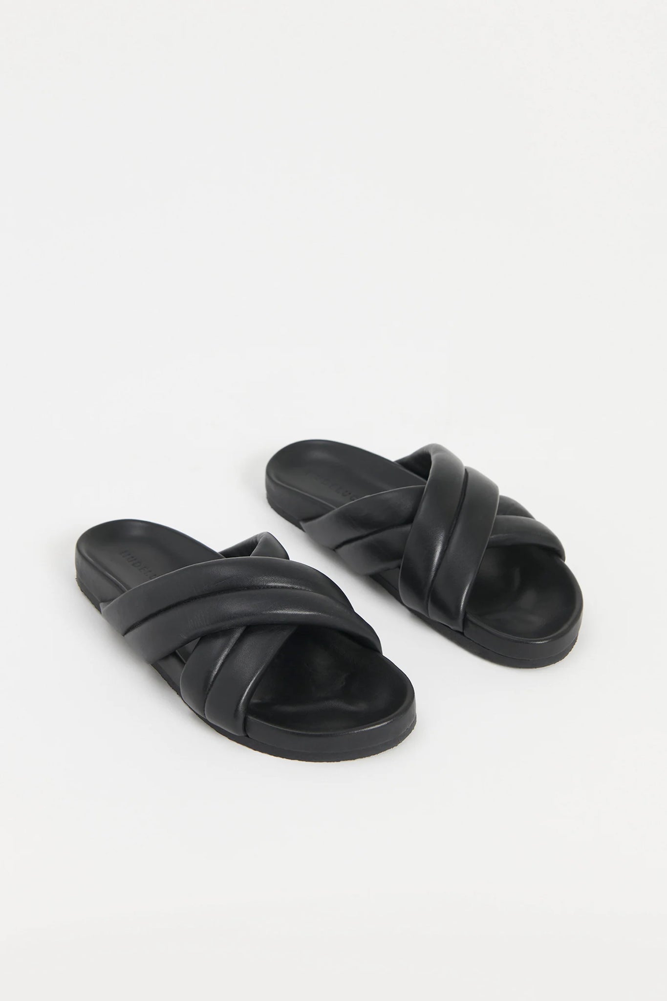 NUDE LUCY Crossover Leather Slides – Minty Lifestyle