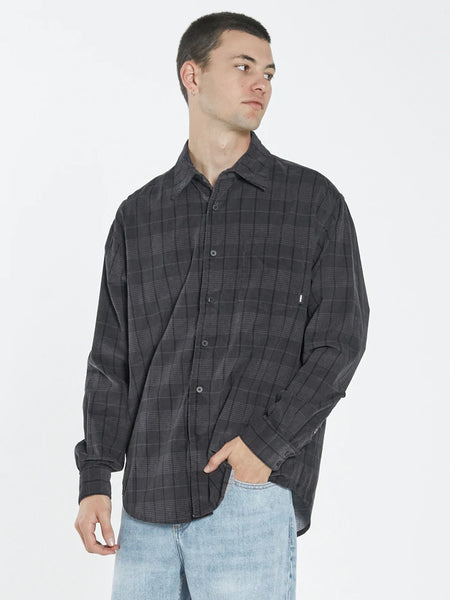 THRILLS Napier Cord Long Sleeve Shirt - Black