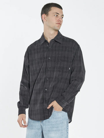 THRILLS Napier Cord Long Sleeve Shirt - Black