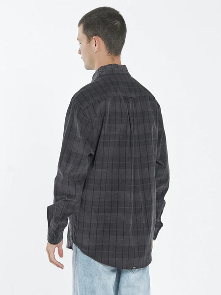 THRILLS Napier Cord Long Sleeve Shirt - Black