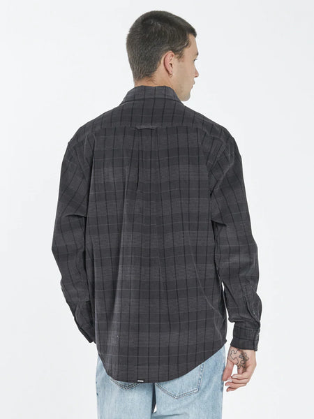 THRILLS Napier Cord Long Sleeve Shirt - Black