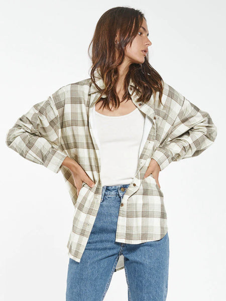 THRILLS Section Oversized Flannel - Overcast