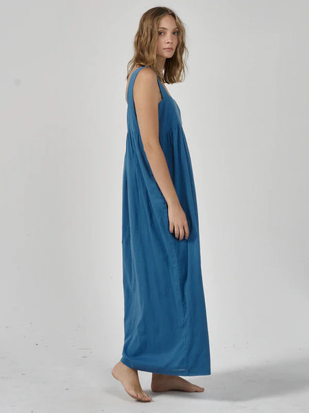 THRILLS Linnea Mid Length Dress - Lapis Blue