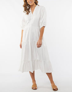 ELM Constance Tiered Dress - White